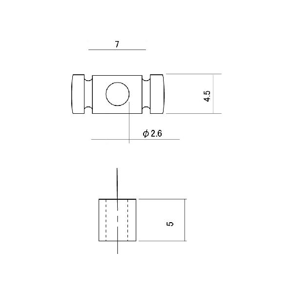 SCUD SR-GB50C ストリングガイド 円筒型 5mmスペーサー ビス付