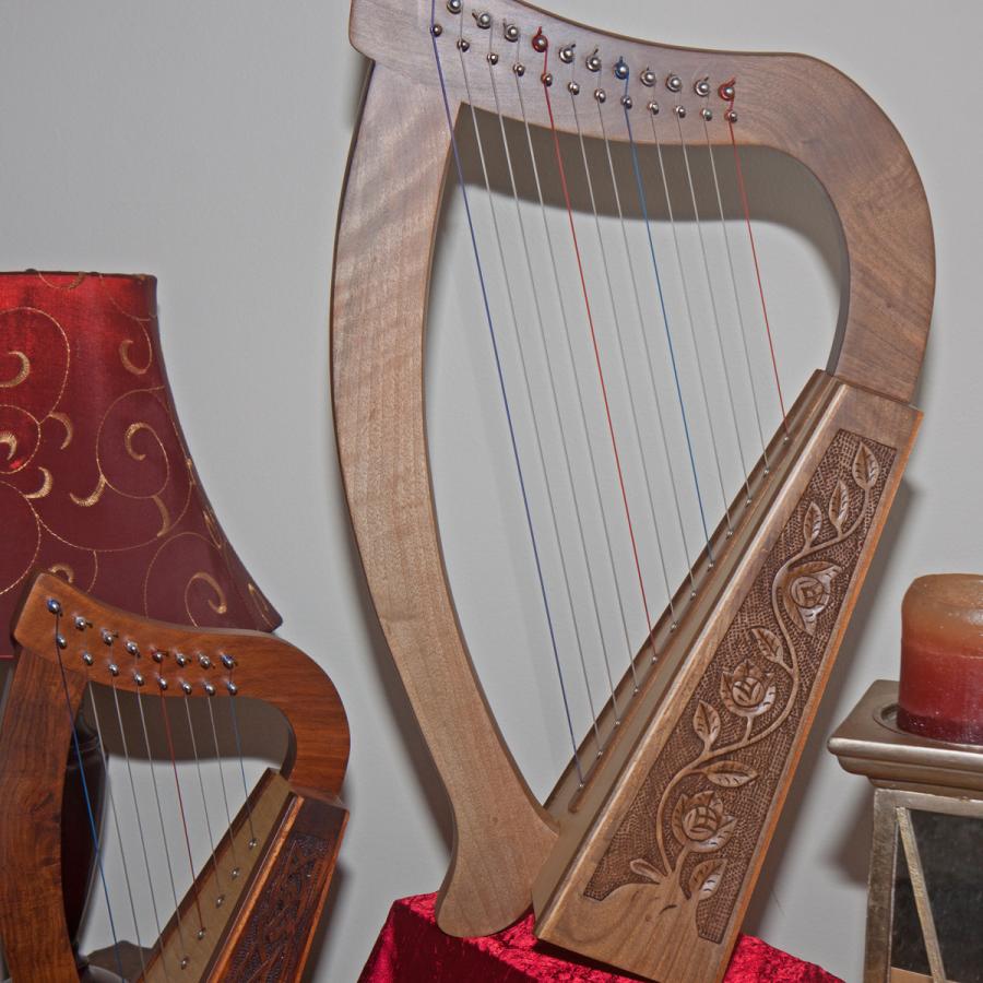 ハープで楽しい時間を♪　在庫有　日本語説明書付 Roosebeck ルーズベック Walnut Baby Harp　ウォルナットベイビーハープ 12弦｜cool-import｜05