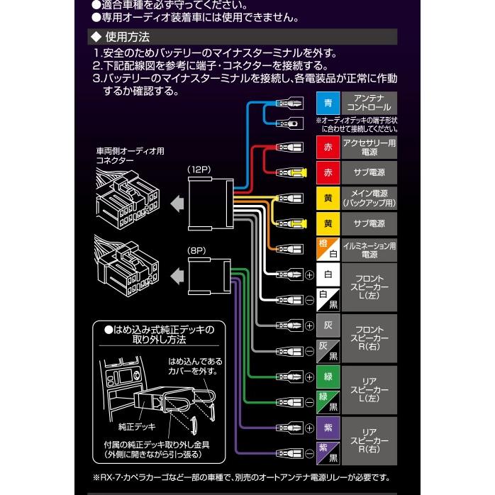 2209 12P 8P オーディオハーネス マツダ アンフィニ 市販 カー