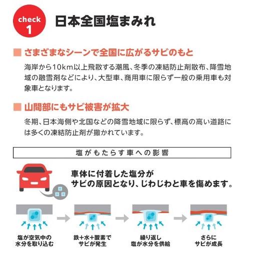 496 3本セット 塩害ガード スプレー ブラック 海 融雪 泥 防錆 対策