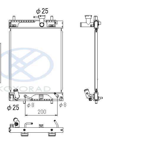 ミラココア ラジエーター AT CVTノンターボ用 L685S 新品 コーヨーラド