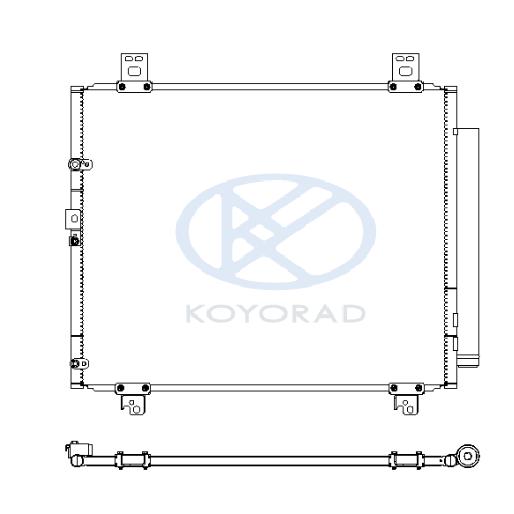 ハイエース クーラーコンデンサー KDH211K KDH220K KDH225K 新品 熱