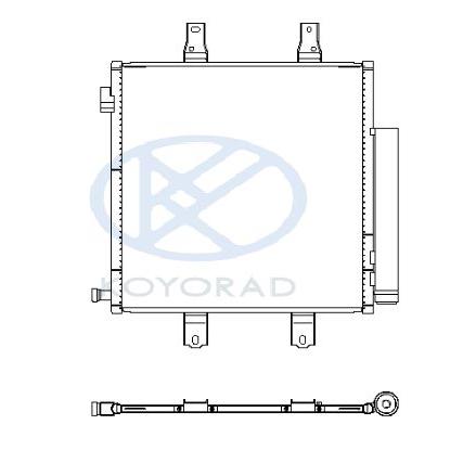 A202 ロッキー コンデンサ ダイハツ（DAIHATSU） ロッキー A202S A210S クーラーコンデンサー