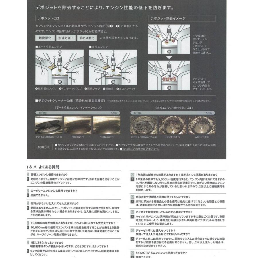 デポジットクリーナー ガソリン エンジン 専用 エンジン内部