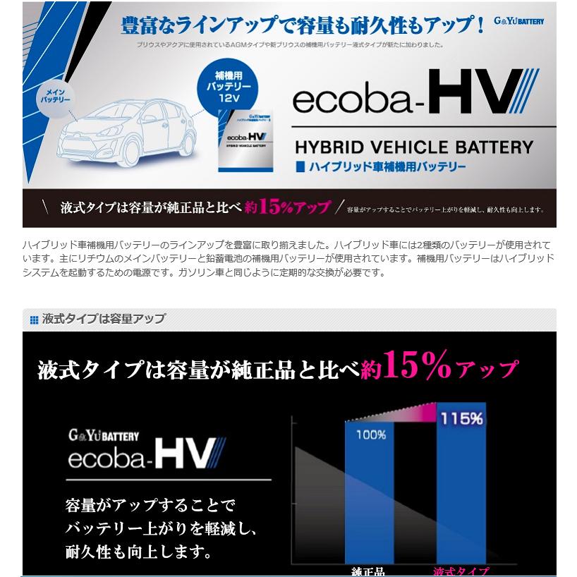 ハイブリッド車バッテリー/交換工賃込(LN1.L1) G＆Yuバッテリー LN1 HV-L1 エコバ ハイブリッド 補機用 バッテリ G&YU
