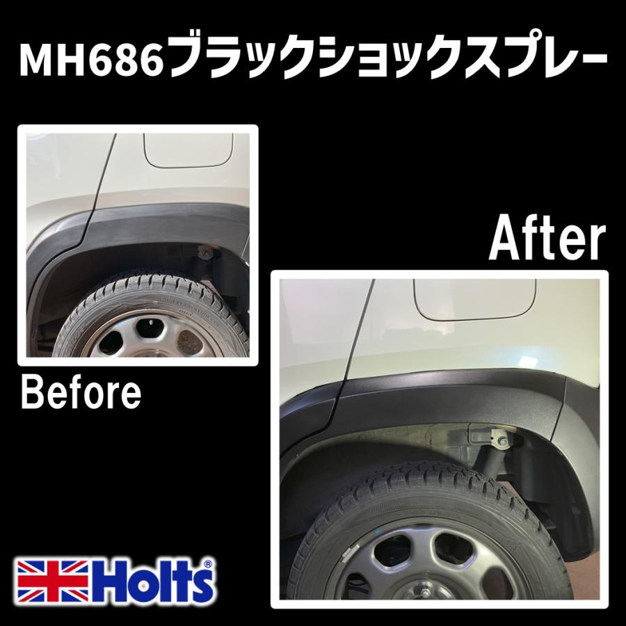 ブラックショックスプレー 自動車 黒樹脂 復活 塗装 修復 ホルツ 220ml