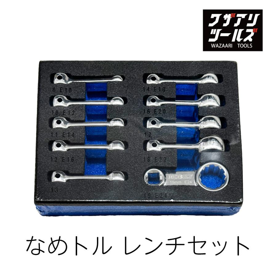 なめトル レンチセット なめた ボルト ナット 回せる 工具 10本セット 