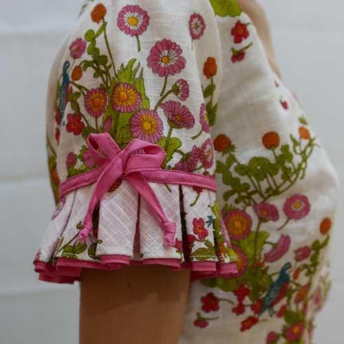 送料無料 一部地域を除く S Lサイズ スイス製古着 ヴィンテージ リネン混素材 和柄テイストの花と鳥 ミドル丈ワンピース ワンピース Www Maketheleapcoaching Com