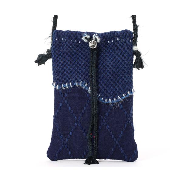 ポータークラシック OMAMORI POUCH W / SILK & SILVER L ポーチ L/ブルー メンズ ケンドー 001-4020 PORTER CLASSIC【選べるノベルティ付】の画像