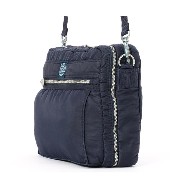 ポータークラシック シンプルショルダーバッグ/ブルー メンズ スーパーナイロン 015-3075 PORTER CLASSIC【選べるノベルティ付】の画像