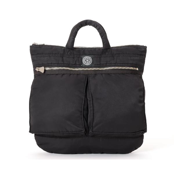 ポータークラシック ヘルメットバッグ/S/ブラック メンズ スーパーナイロン 015-325 PORTER CLASSIC【選べるノベルティ付】の画像