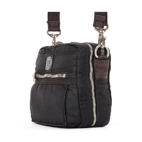 ポータークラシック シンプルショルダーバッグ ミニ/ブラック メンズ スーパーナイロン 015-3701 PORTER CLASSIC【選べるノベルティ付】の画像