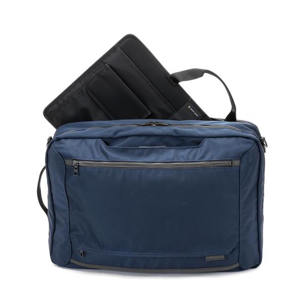 美品　マスターピース　3way　ビジネスバッグ レザー　ナイロン　ネイビー master-piece（マスターピース） 3WAYビジネスバッグ/ネイビー メンズ