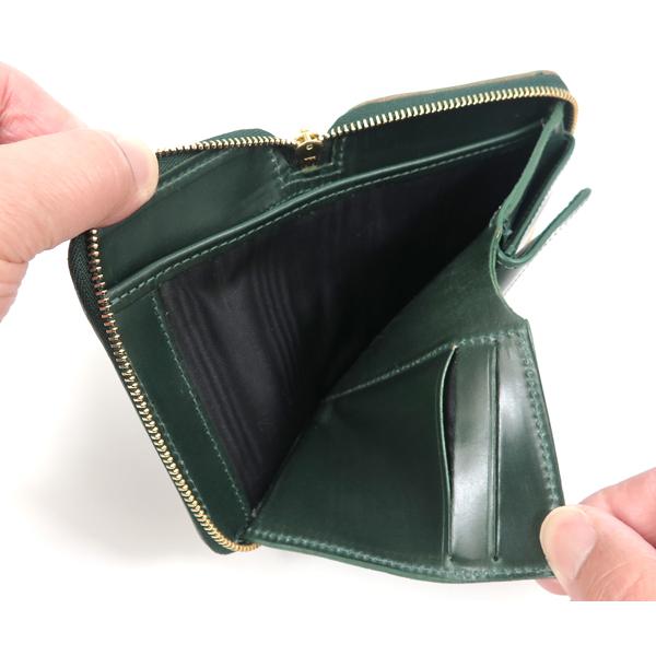 グレンロイヤル スモールジップウォレット/ボトルグリーン メンズ フルブライドル 03-5814 GLENROYAL【選べるノベルティ付】の画像