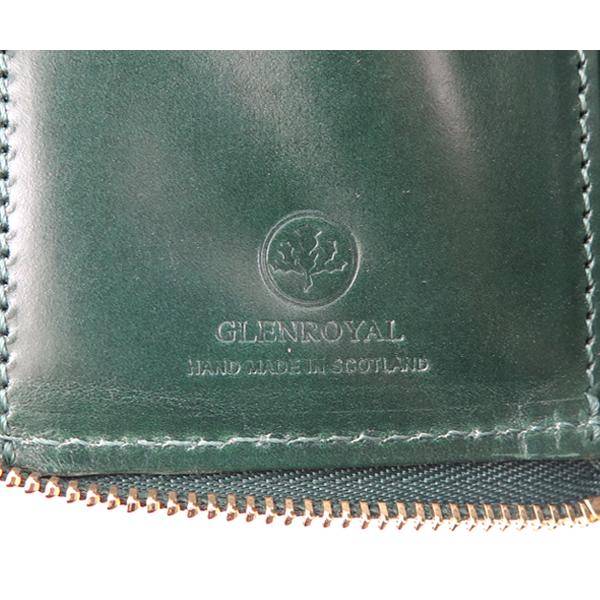 グレンロイヤル スモールジップウォレット/ボトルグリーン メンズ フルブライドル 03-5814 GLENROYAL【選べるノベルティ付】の画像