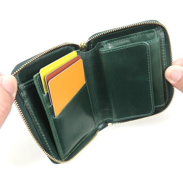 グレンロイヤル スモールジップウォレット/ボトルグリーン メンズ フルブライドル 03-5814 GLENROYAL【選べるノベルティ付】の画像