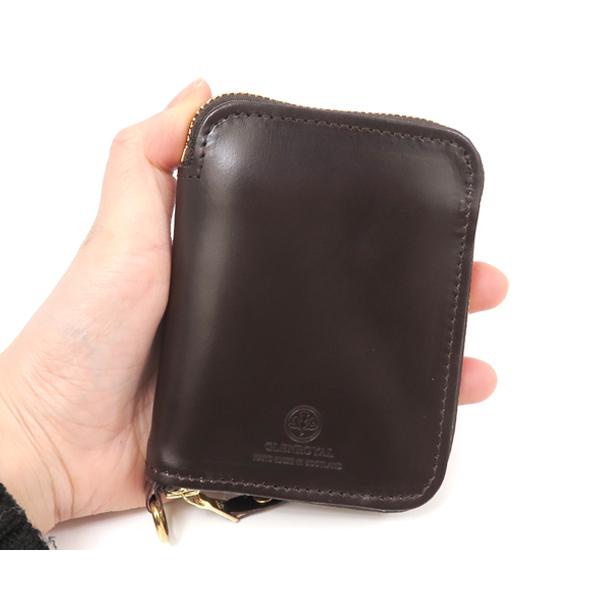 グレンロイヤル スモールジップウォレット/シガー メンズ フルブライドル 03-5814 GLENROYAL【選べるノベルティ付】の画像