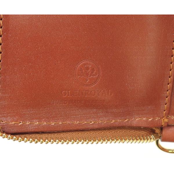 小物 GLEN 03-5866 OXFORD TAN GLENROYAL（グレンロイヤル） ジップアラウンドスモールウォレット