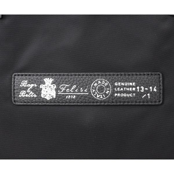 フェリージ トートバッグ/ブラックxブラック メンズ 13/14/1/DS+LD Felisi【選べるノベルティ付】の画像