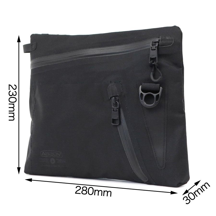 AS2OV（アッソブ） サコッシュ/ブラック メンズ ウォータープルーフ
