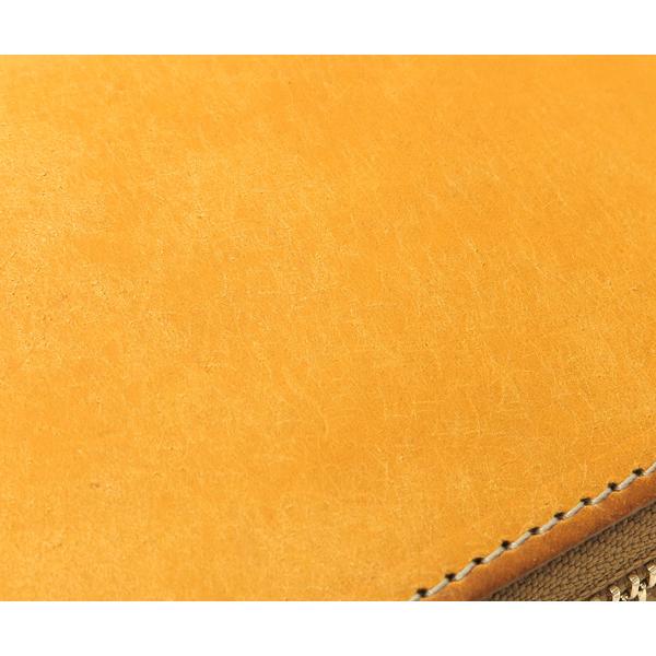 コルボ L字ファスナー折財布/イエロー メンズ スレート/プエブロ 1LN-1710 CORBO【選べるノベルティ付】の画像