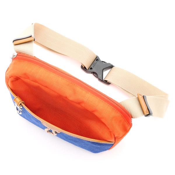 Stussy ボディバッグ ネイビー/オレンジ Stussy ボディバッグ ネイビー/オレンジ