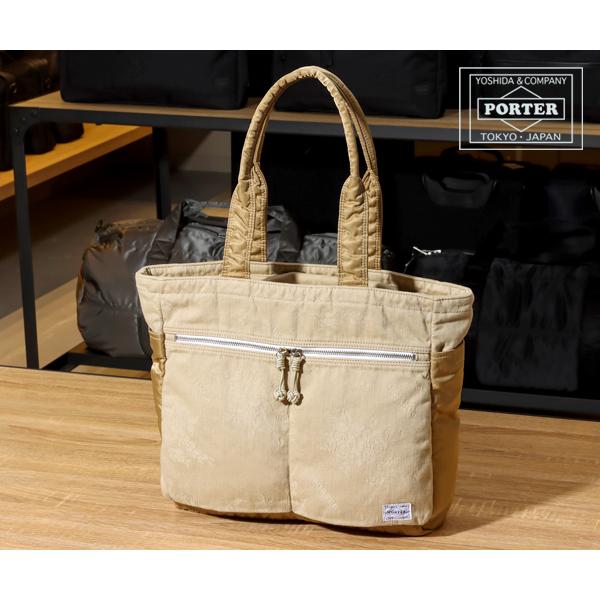 美品　PORTER ベージュ　トートバッグ　A4可能 PORTER ポーター ウィーヴ トートバッグ 537-05346 （カラー：ベージュ