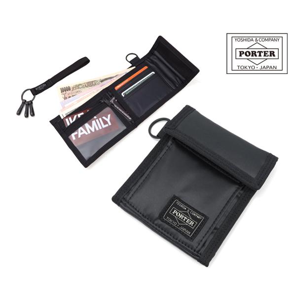 【美品】PORTER カプセル ウォレット 二つ折り財布 ブラック　ポーター CAPSULE（PORTER） ポーター カプセル ウォレット 555-06441 （カラー