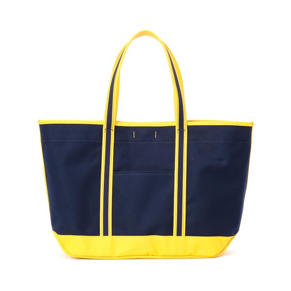 美品✨️PORTER 吉田かばん　トートバッグ ネイビー イエロー PORTER ポーター ボーイフレンドトート トートバッグ(L) 739-18513