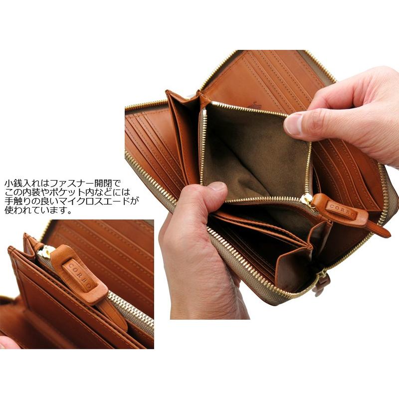 コルボ ラウンドファスナー長財布 メンズ スレート 8lc-9955 CORBO【選べるノベルティ付】の画像