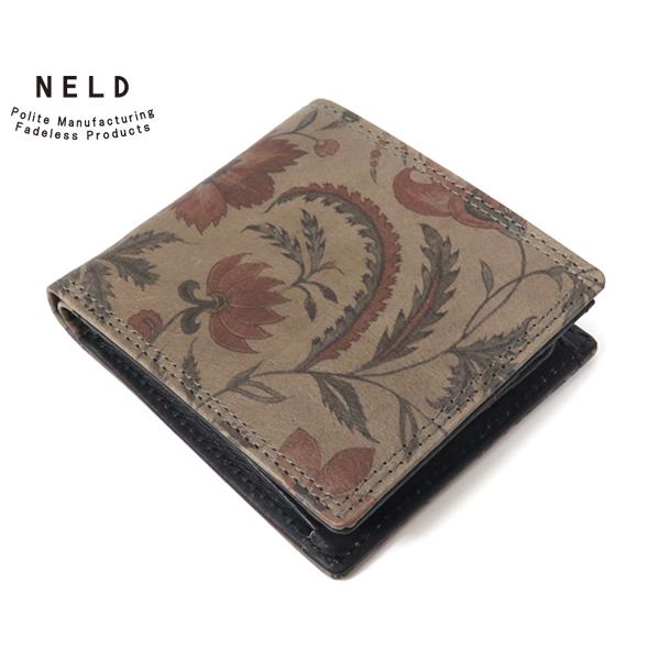 NELD（ネルド） BOX短財布/グレー メンズ フラワー AN142F NELD【選べるノベルティ付】 : クールキャット Yahoo ...