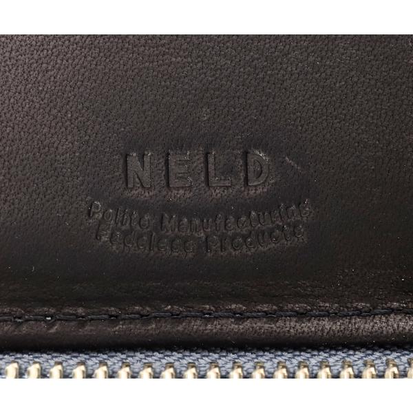 ネルド ラウンドミドル財布/グレー メンズ ゾウ an204 NELD【選べるノベルティ付】の画像