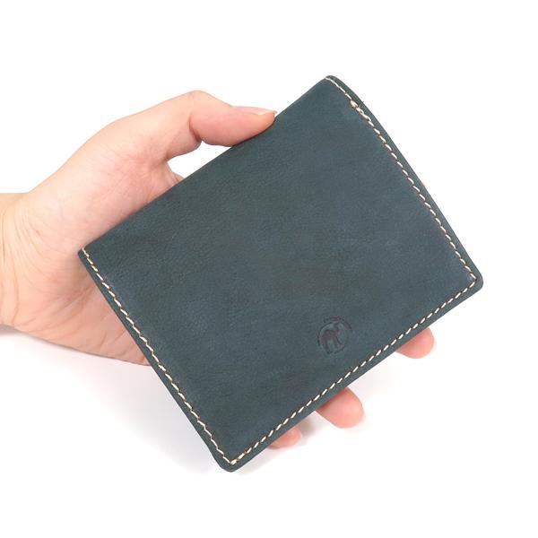 NELD（ネルド） 短財布/グリーン メンズ ラクダレザー an278 NELD