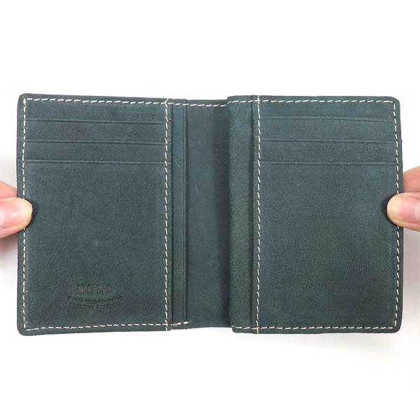 NELD（ネルド） 短財布/グリーン メンズ ラクダレザー an278 NELD