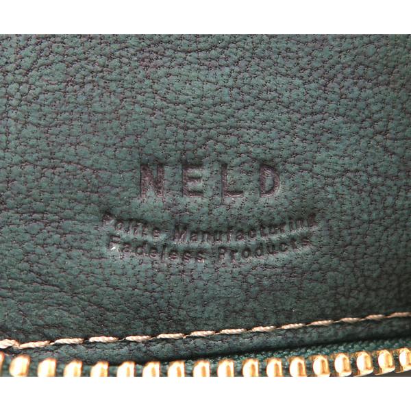 NELD（ネルド） ラウンドミドル財布/グリーン メンズ ラクダレザー