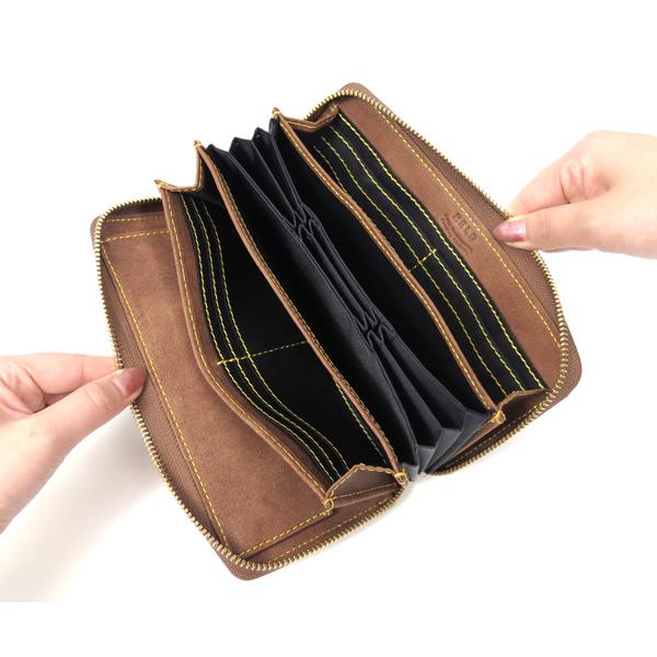NELD（ネルド） ラウンド長財布/キャメル メンズ ラクダレザー an280