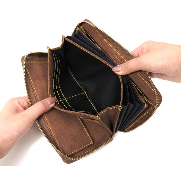 NELD（ネルド） ラウンド長財布/キャメル メンズ ラクダレザー an280