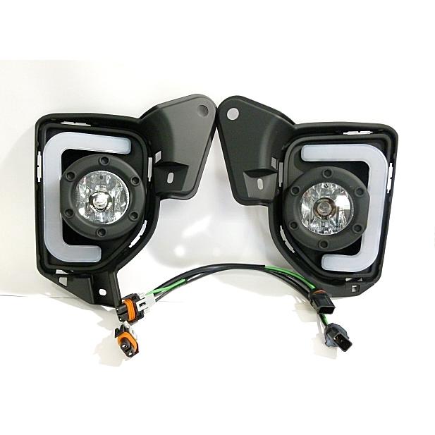 200系ハイエース 4型用フォグランプ＆ブラケットキット  LEDデイランプ機能付 GTA-020