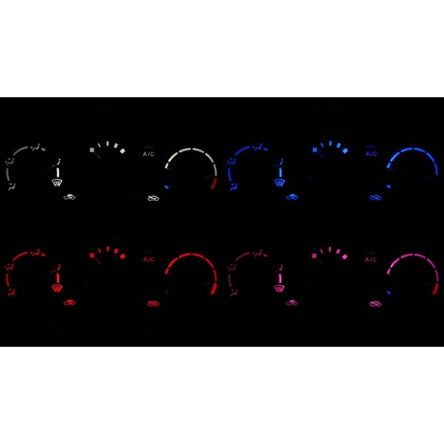 ジムニー JB23 5/6/7/8型 LEDエアコン照明セット！ 3連ダイヤル式エアコン用 | 