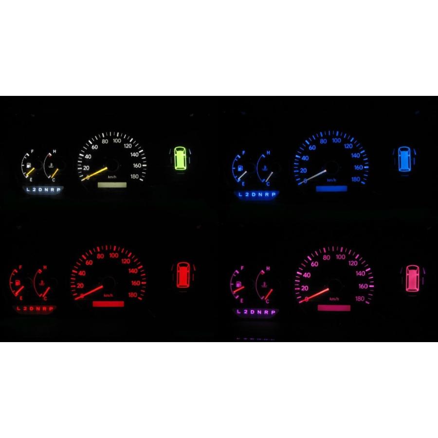 トヨタ ハイエース 100系 LEDメーター照明セット！ タコ無し用 