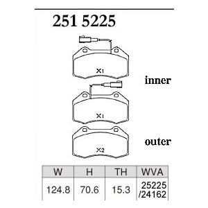 DIXCEL（ディクセル） 2515225 タイプM フロント ブレーキパッド