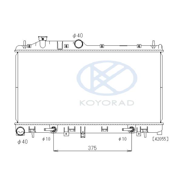 インプレッサ ラジエーター AT用 GE2 GE3 GE6 GE7 GH2 GH3 GH6 GH7