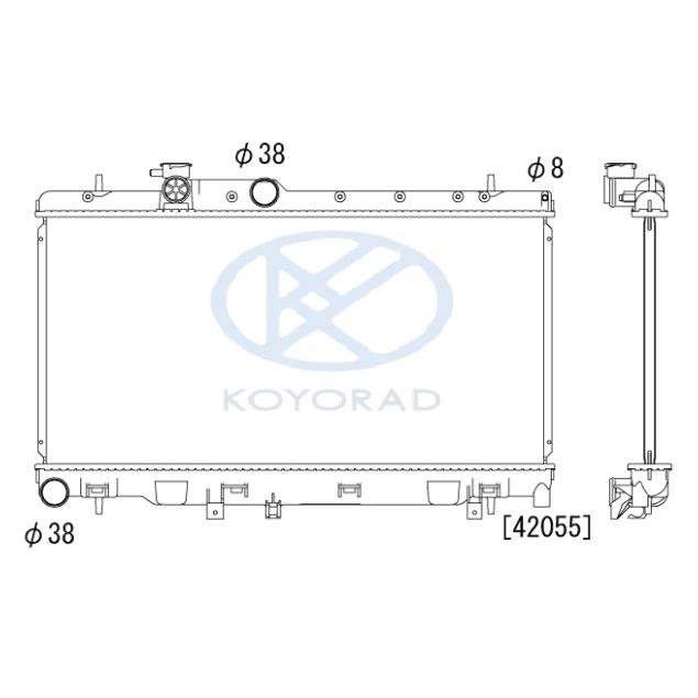 レガシィ レガシー ラジエーター MTターボ用 BE5 BH5 社外新品