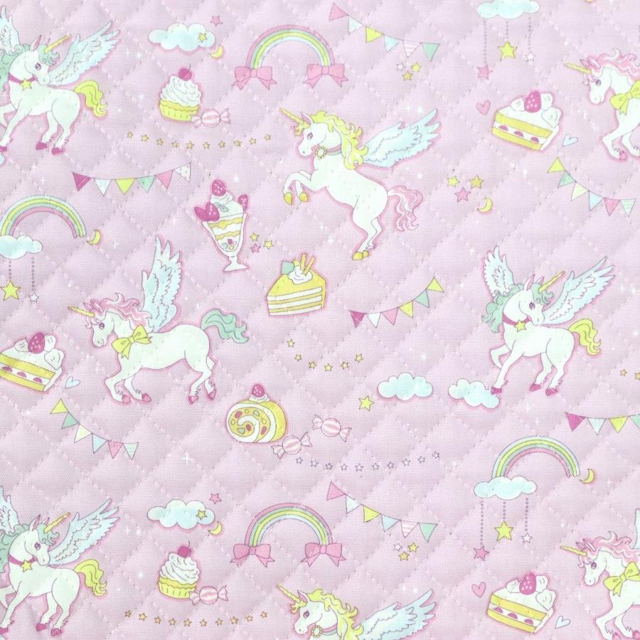 レッスンバッグ おしゃれ ユニコーン パープル 女の子 キルティングA4