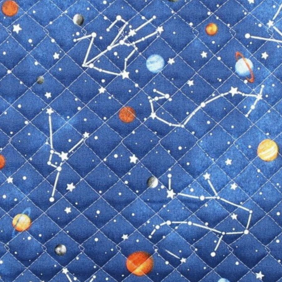 防災頭巾カバー 子供用 宇宙と星座 ネイビー キルティング 保育園