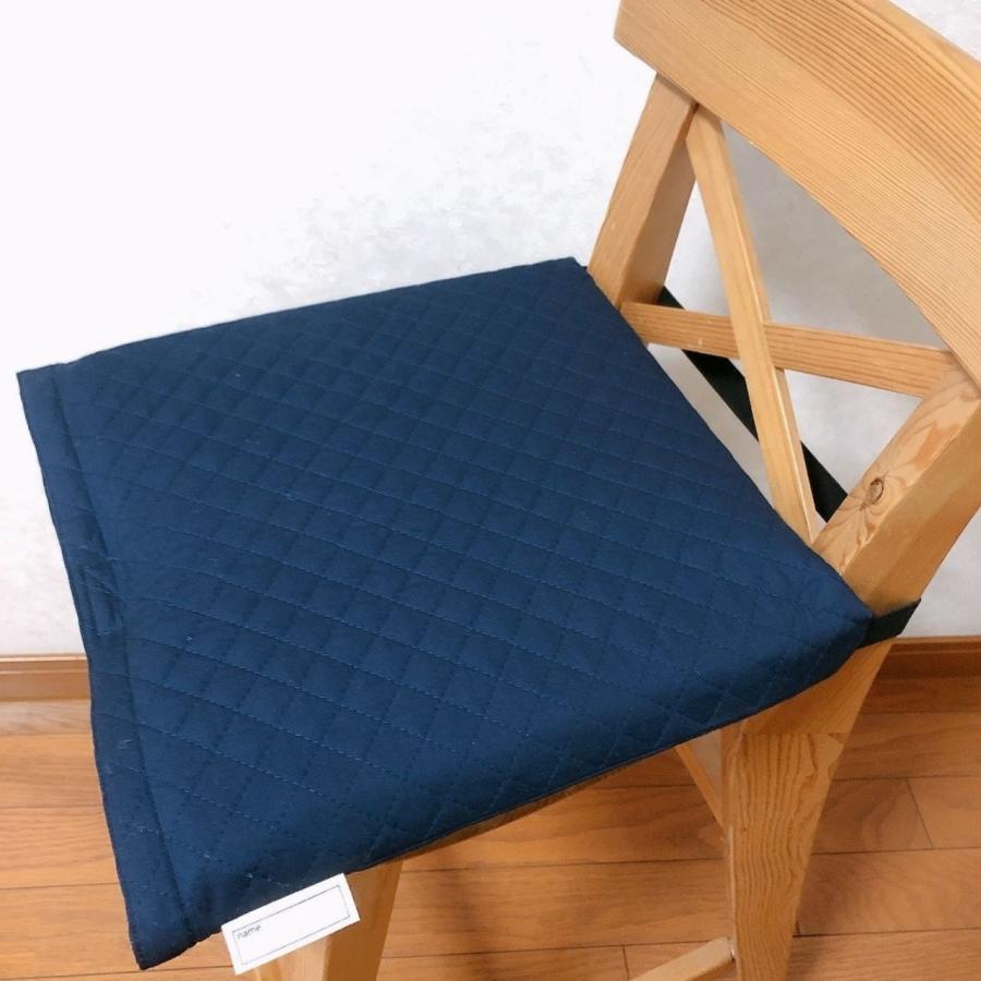 197⭐︎防災頭巾カバー 正方形 ゴム交換可 裏地キルト 花 名前シール