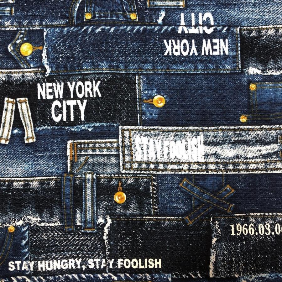 巾着袋 縦長 新柄 New デニムプリント ネイビー 横幅18cm 縦26cm お弁当 給食 お箸セット 男の子 マスク入れ 日本製 保育園 子供 幼稚園 かっこいい 綿 小学校 最大75 Offクーポン