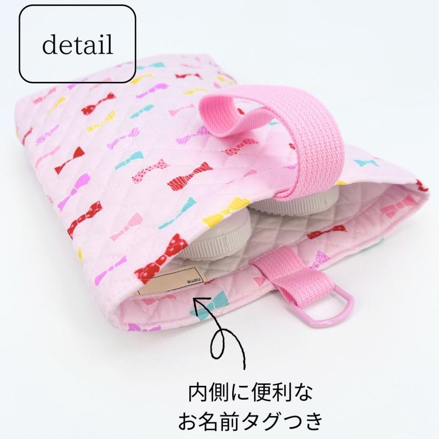シューズバッグ キャンディりぼん ピンク 女の子 キルティング 保育園