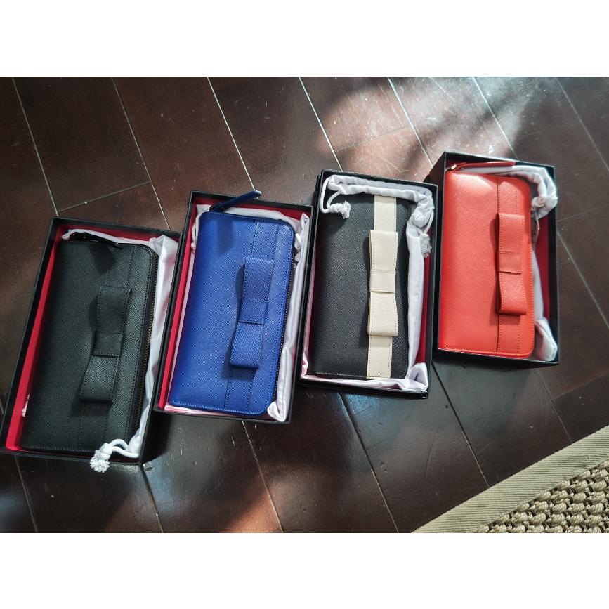 サフィアーノ レザー リボン ウォレット 5カラー 長財布 レディース