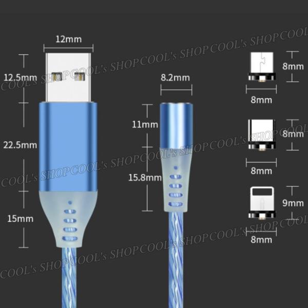 流れるled ワンタッチ 1秒接続 マグネット端子 充電ケーブル 充電器 Iphone Android Ps5 Ps4 Iphone12 車内 1m 20200829ac Cools Shop 通販 Yahoo ショッピング